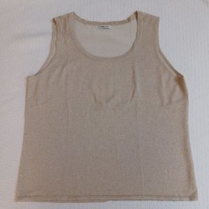 Laura Ashley Gold Sweater Tank Top